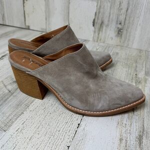 Jeffrey Campbell Favela Gray Mules Heels Sz 9